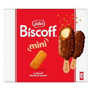 Imagen de LOTUS Biscoff mini bombón helado de galleta caramelizada y chocolate con leche 6 x 60 ml.