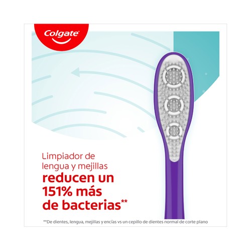 COLGATE 360º Deep clean Cepillo de dientes suave, para limpieza interdental y de encías.