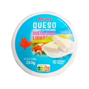 AUCHAN Queso en porciones light 16 uds. 250 g. Producto Alcampo