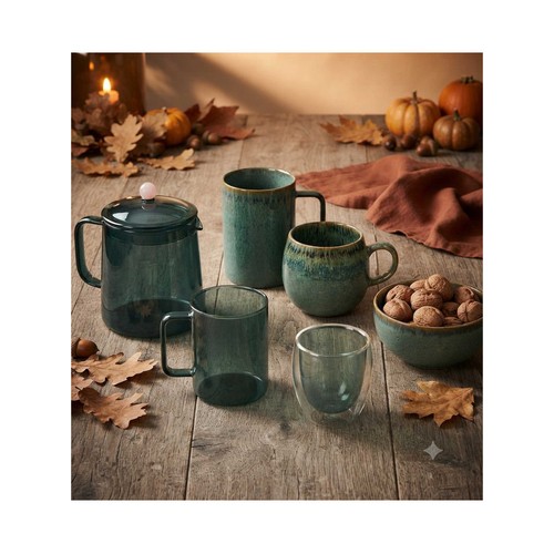 Taza 15cl stoneware, para café reactivo verde. ACTUEL