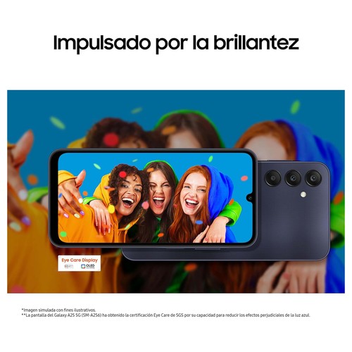 SAMSUNG Galaxy A25 5G azul, 128GB + 6GB Ram, móvil 16,5cm (6,5"). SM-A256BZBDEUB.