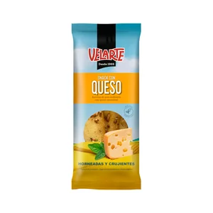 VELARTE Barritas de pan crujiente con queso Emmental y orégano 80 g.