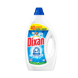 Imagen de DIXAN 4 en 1 Detergente en gel para lavadora 40 dosis. 1,80 l.