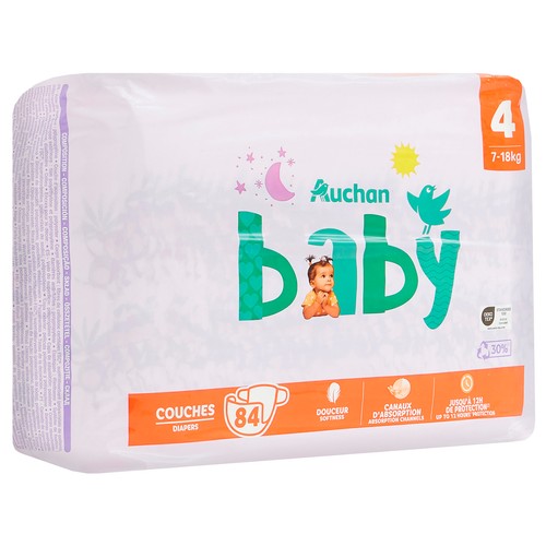 PRODUCTO ALCAMPO Baby Pañales talla 4 (7-18 kg) 84 uds.