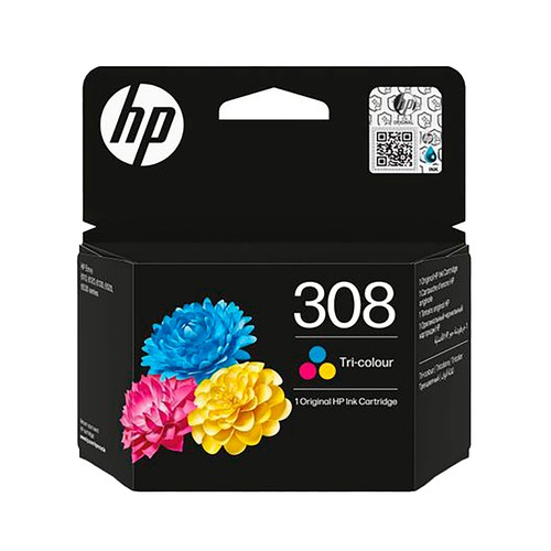 Cartucho de tinta original HP 308 negro-tricolor Envy 6110  (7FP20UE)..