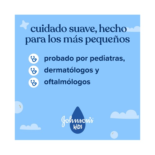 JOHNSON'S Kids Champú, acondicionador y gel de baño, para cabello y piel delicada.