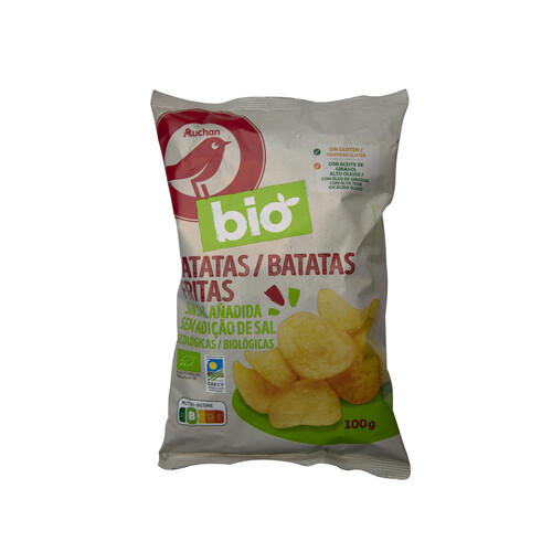 ALCAMPO ECOLÓGICO Patatas fritas sin sal añadida. ecológicas 100 g.