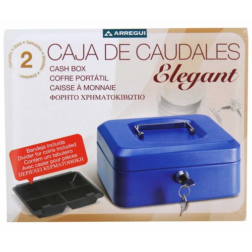 Caja de caudales con sistema de apertura y cierre de llave, 200x90mm. ARREGUI T2.