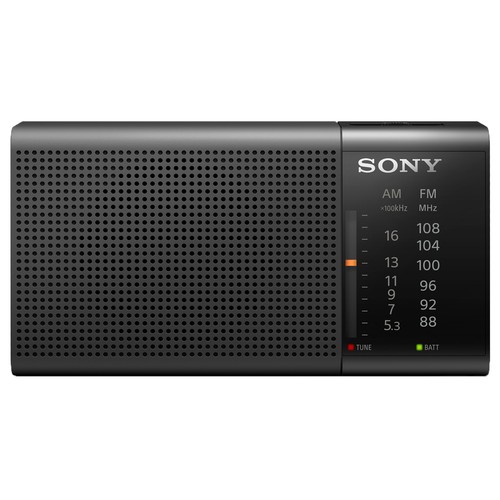 Radio portátil SONY ICF-P37 negra, sintonizador de radio AM/FM. 