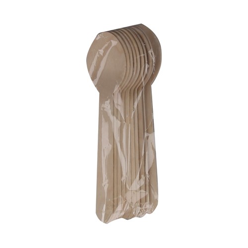 Cucharas desechables de caña, 10 unidades, Planet Friendly ACTUEL.