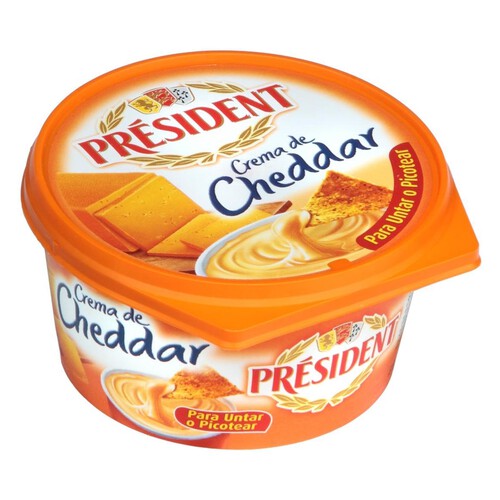Crema de queso para untar Cheddar PRÉSIDENT 125 g.