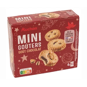 PRODUCTO ALCAMPO Mini galletas con relleno sabor a chocolate 24 uds.