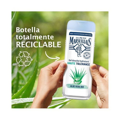 LE PETIT MARSELLAIS Gel para baño o ducha calmante con aloe vera, para bebés y pieles sensibles 400 ml.