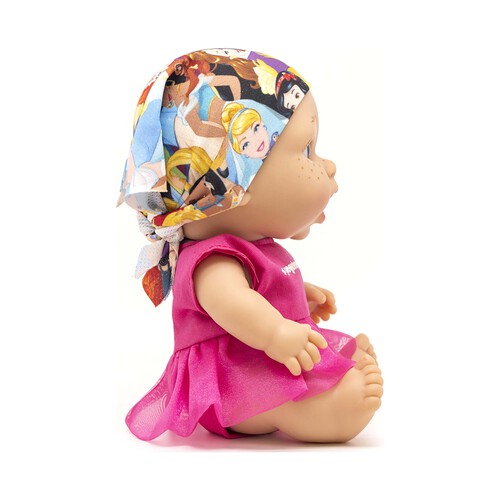 Muñeco bebé solidario Baby Pelón Princesa Disney, JUEGATERAPIA.