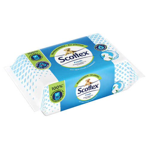 Toallitas wc húmedas SCOTTEX Fresh jumbo pack de 80 uds.