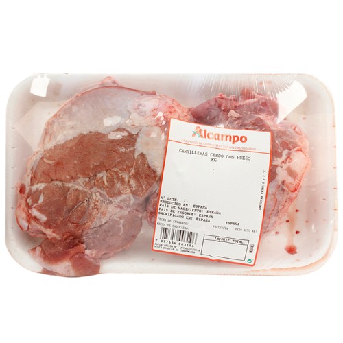 Carrilleras de cerdo con hueso.