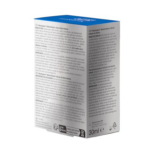 NEUTRÓGENA Retinol boost+ Sérum intensivo de noche antiedad, con retinol 30 ml.
