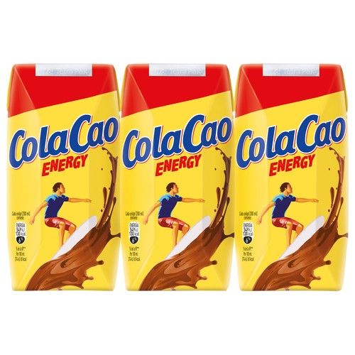 Imagen de Batido de leche enriquecida con cacao COLACAO Energy 3 x 200 ml.