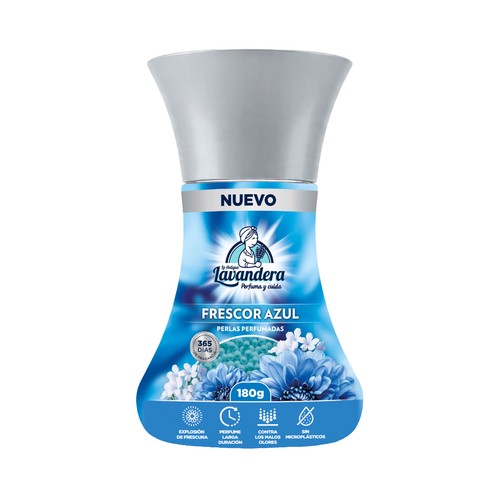 LA ANTIGUA LAVANDERA Perlas perfumadas con aroma a frescor azul 180 g.
