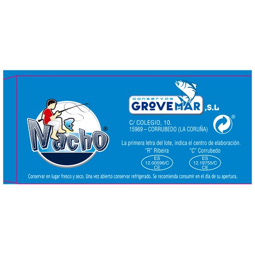 NACHO Atún en aceite de girasol en conserva 141 g.