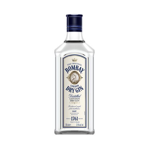 BOMBAY Ginebra inglesa tipo London dry gin botella 70 cl.