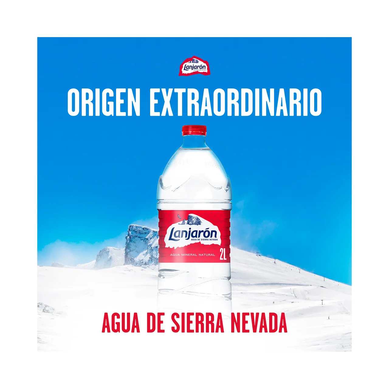 Agua mineral botella de 2 l.
