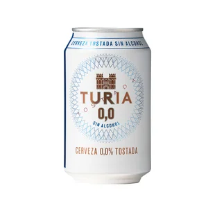 TURIA Cerveza tostada 0,0% lata 330 ml