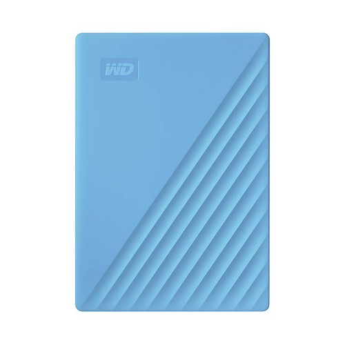Disco duro externo 4TB WD My Passport azul, tamaño 2,5, conexión USB 3.0.