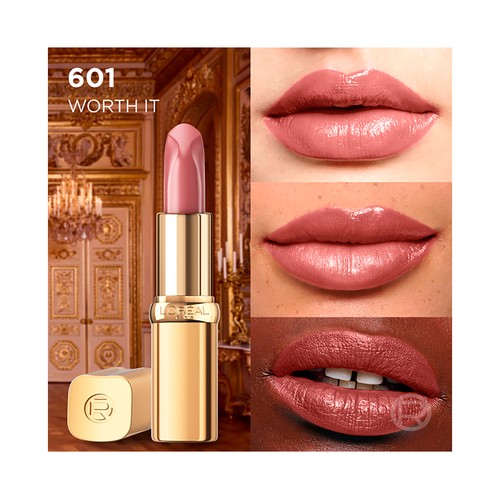 L´ORÉAL PARIS Color riche Tono 601 Worth it Barra de labios con acabado satinado.