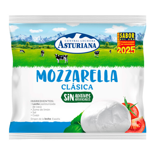 Mozzarella fresca ASTURIANA y TOSCANELLA Bola de 100g.