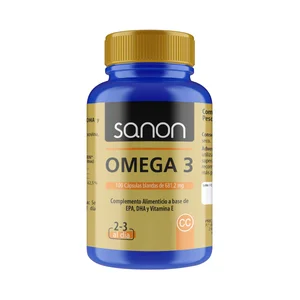 SANON OMAGE 3 con EPA, DHA y vitamina E (complemento alimenticio) 100 comprimidos.