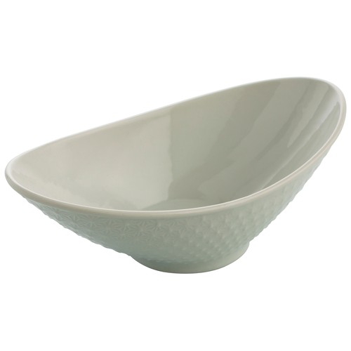 Fuente oval de porcelana blanca, 21,5x12,5x7cm., Gastro Fun QUID.