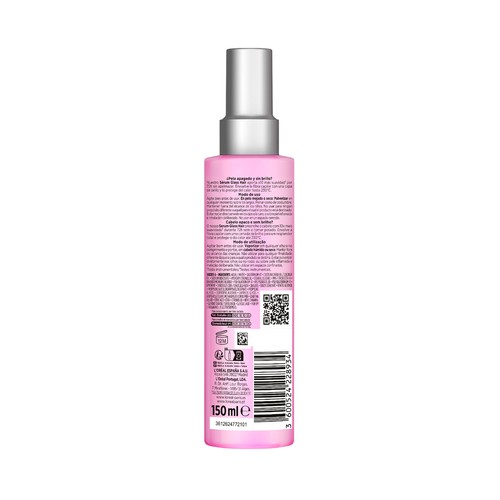 ELVIVE Glycolic gloss Sérum capilar sin aclarado para cabellos apagados y / o sin brillo 150 ml.
