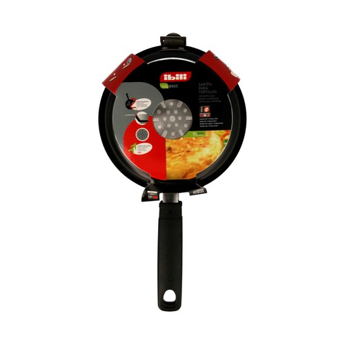 Sartén para mini para tortillas con doble capa interior antiadherente, apta para inducción IBILI.
