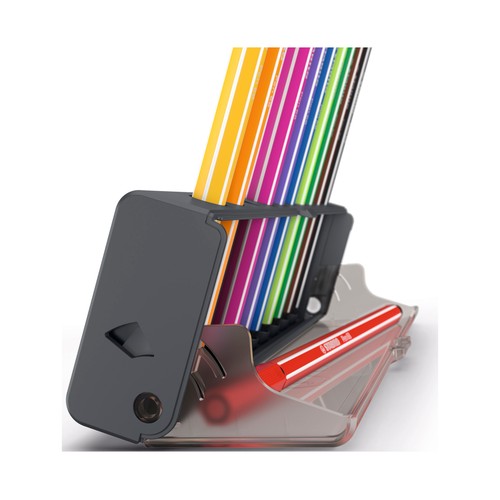 Estuche 10 rotuladores para escribir 1mm Pen 68 estuche click. STABILO