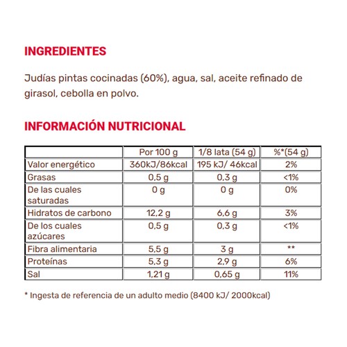 OLD EL PASO Judías pintas refritas  435g