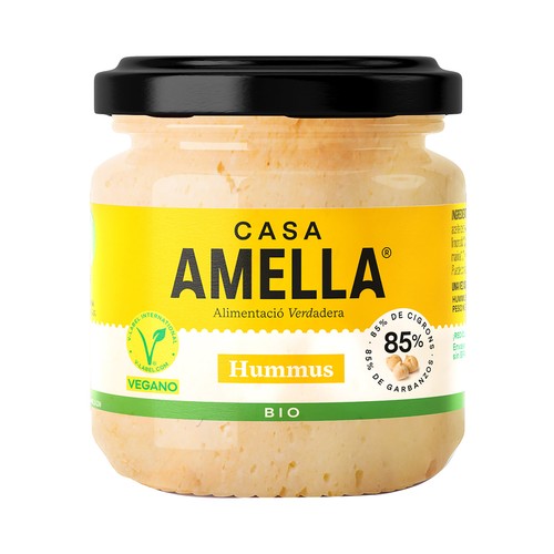 CASA AMELLA Hummus ecológico con un 85% de garbanzo 180 g.