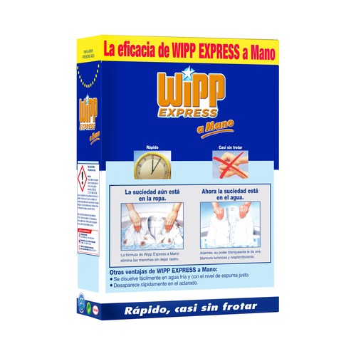 WIPP EXPRESS Detergente en polvo con acciòn quirtamanchas para lavar a mano 500 g.