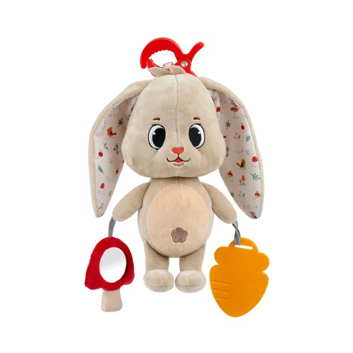 Peluche Bebé Conejo, Gato o Elefante Actividades, juguete para el desarrolllo sensorial, modelos surtidos +0 Meses ONE, TWO FUN Baby