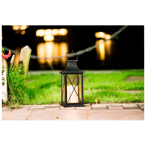 Lámpara solar de metal, altura 30 cm, GARDENSTAR.
