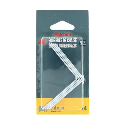 Escuadra L zincada 60X60mm AUCHAN.