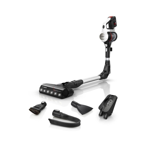 Aspirador escoba sin cable con tubo flexible BOSCH Unlimited 7 BBS711W, batería 18V, autonomía 40min., luz Led.