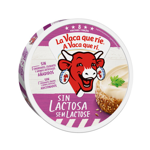 Queso en porciones sin lactosa LA VACA QUE RÍE 8 uds. 120 g.