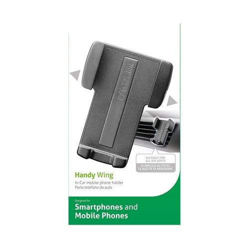 Soporte de smartphone universal para coche CELLULAR LINE, fijación en rejilla aire.