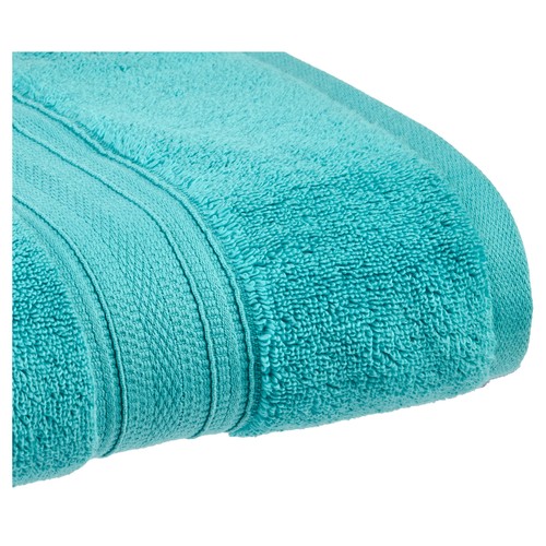 Toalla baño 100x150cm 500gr, 0 torsion, 100% algodón woven color turquesa. ACTUEL