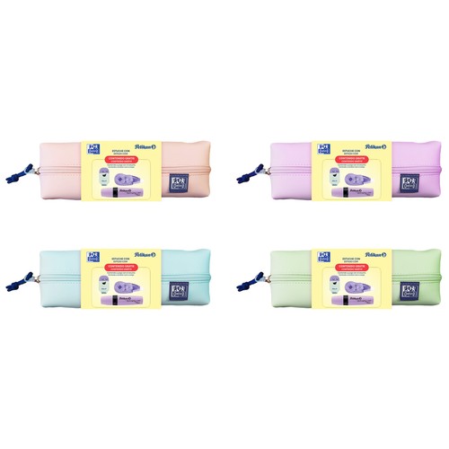 Set escolar portatodo Rectangular L&G, OXFORD Pelikan Mediano color Pastel surtidos