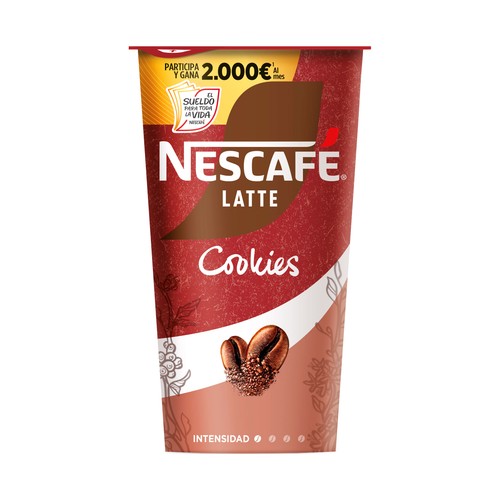 Bebida de café con leche sabor a galletas NESCAFÉ Latte 190 ml.