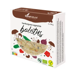 SORIA NATURAL Bio Burger vegetal de boletus ecológicos 2 x 100 g.
