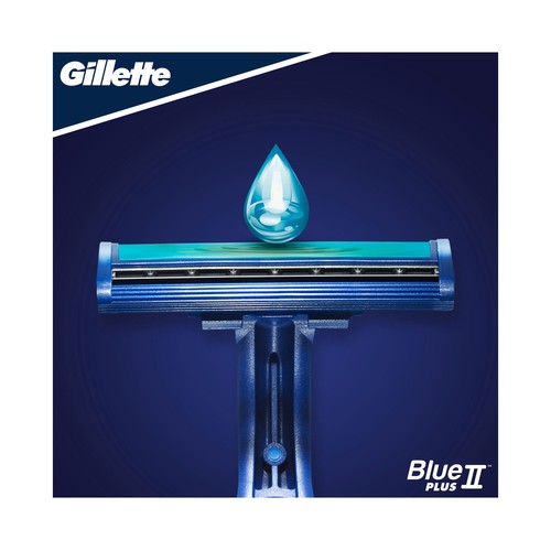 GILLETTE Blue II plus Maquinillas de afeitar desechables con cabezal de doble hoja 14 uds.