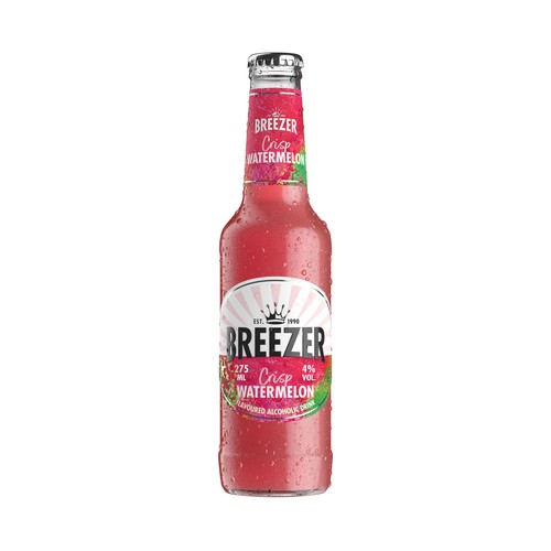 BREEZER® Combinado de ron blanco con sandía botella 27,5 cl.
